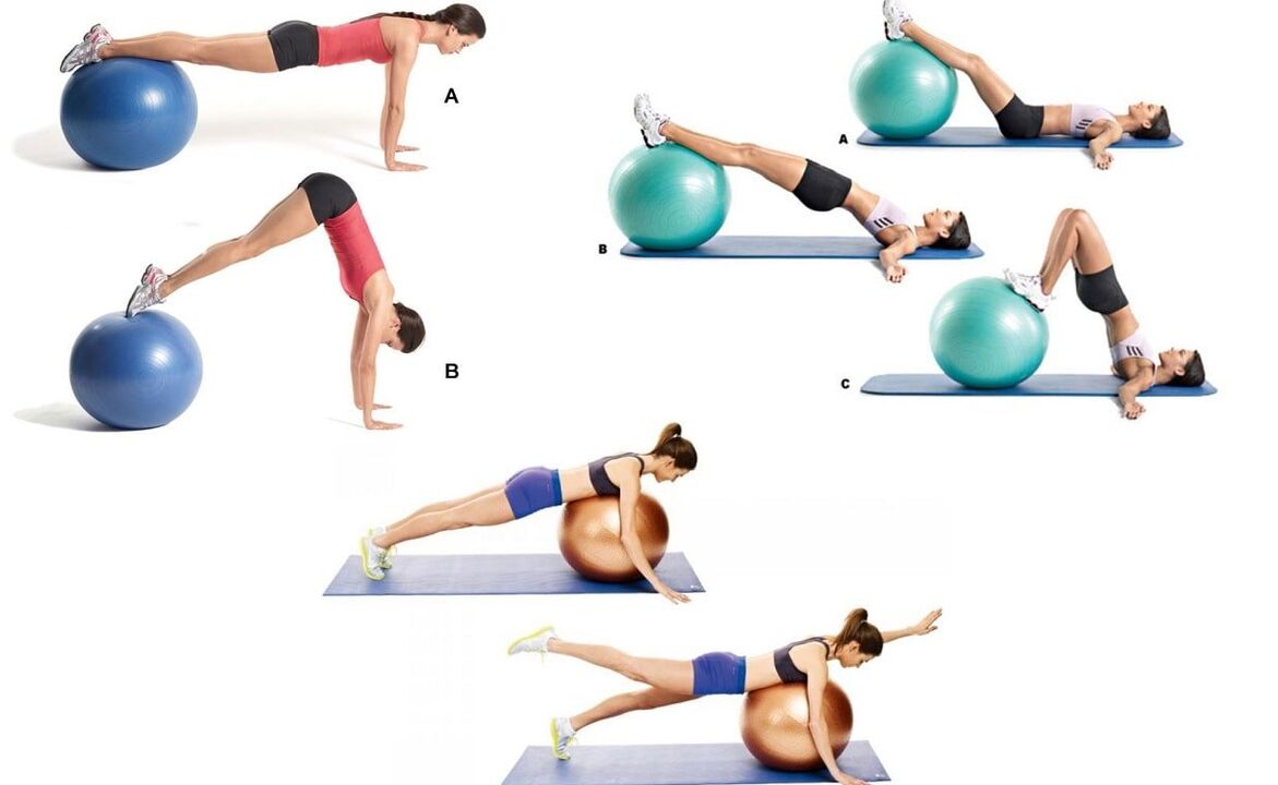 Efektivní cvičení pro prevenci spinální osteochondrózy na fitballu